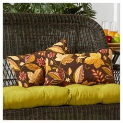 Set Of 2 Timberland Floral Outdoor Rectangle Throw Pillows - Kensington Garden