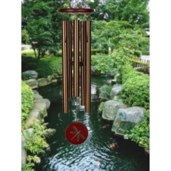 Woodstock Wind Chimes Signature Collection, Woodstock Habitats Chime, 26'' Bronze Dragonfly Wind Chime HCBRD