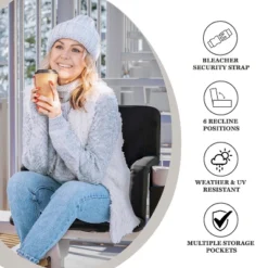 Flash Furniture Malta Portable Heated Reclining Stadium Chair With Armrests, Heated Padded Back & Heated Seat With Dual Storage Pockets And Backpack Straps -Garden Furniture Store GUEST 6c41b7a3 8243 4c53 a649 9536fbd83c34