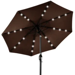 Best Choice Products 10ft Solar LED Lighted Patio Umbrella W/ Tilt Adjustment, UV-Resistant Fabric -Garden Furniture Store GUEST 6c9dceeb 26f9 4e23 9578 0d72bdc3af75