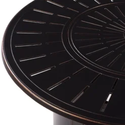 Oakland Living 5pc Deep Seating Aluminum Outdoor Patio Fire Pit Dining Set With 44" Round Fire Table & Swivel Rocking Chairs Copper -Garden Furniture Store GUEST 6d6c700a 7ea2 4658 9d62 928b859a2601