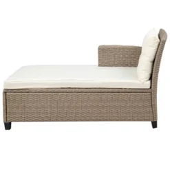 4pc Wicker Patio Sectional Seating Set With Cushions - Beige/Brown - GODEER -Garden Furniture Store GUEST 6d944197 78f9 4975 9a13 ba1d42ed6511