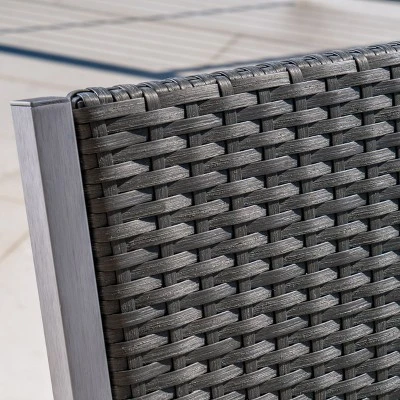 Cape Coral 2pk Wicker Dining Chairs - Gray - Christopher Knight Home 4 Cape Coral 2pk Wicker Dining Chairs - Gray - Christopher Knight Home - Image 4