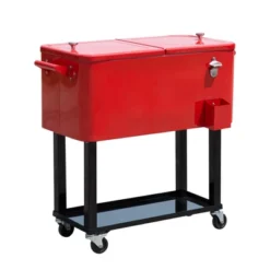 Outsunny 80 QT Rolling Cooling Bins Ice Chest On Wheels Outdoor Stand Up Drink Cooler Cart For Party 16 Outsunny 80 QT Rolling Cooling Bins Ice Chest On Wheels Outdoor Stand Up Drink Cooler Cart For Party -Garden Furniture Store GUEST 6fa8e99b 4369 4219 accc 565313b0e2ea