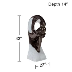 John Timberland Graceful Form Modern Zen Bubbler Curled Female Outdoor Floor Water Fountain With LED Light 43" For Yard Garden Patio Home Deck Porch -Garden Furniture Store GUEST 70bb7858 fb26 4bfd a2de 0288f375eb77