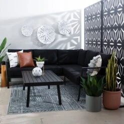 Linon Lark Aluminum Sectional Sofa Black -Garden Furniture Store GUEST 70fca1a1 6b0e 4d8e bea3 d3e9dfe095e0