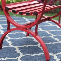 Outdoor Steel Single Seat Garden Arm Chair - Red - Captiva Designs -Garden Furniture Store GUEST 71c875a3 8537 4dd1 9ab3 f6650e6e6707