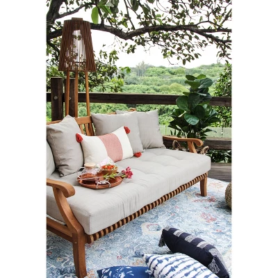 Mosko Teak Outdoor Daybed With Cushion - Cambridge Casual 9 Mosko Teak Outdoor Daybed With Cushion - Cambridge Casual - Image 9