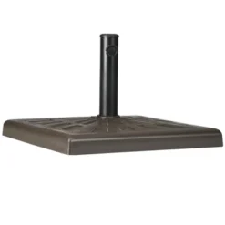 Outsunny 42lbs Resin Patio Umbrella Base, 20" Square Outdoor Umbrella Stand Holder For Parasol Poles 1.26", 1.5", And 1.9" Dia, Brown -Garden Furniture Store GUEST 72018a34 af11 49f0 8c35 69b3f00e4cf5