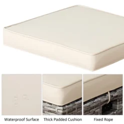 Costway 2PCS Patio Rattan Cushioned Ottoman Seat Foot Rest Table 20 Costway 2PCS Patio Rattan Cushioned Ottoman Seat Foot Rest Table -Garden Furniture Store GUEST 7345cab2 f155 477c 8946 f96b5cfc489e