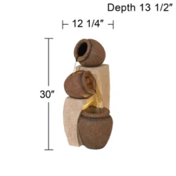 John Timberland Tipping Jugs Rustic Cascading Outdoor Floor Water Fountain With LED Light 30" For Yard Garden Patio Home Deck Porch House Roof -Garden Furniture Store GUEST 73bce791 743b 4641 9282 a2e2ceba36be