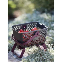 Gardener's Supply Company Multipurpose Mini Garden Basket | Mini Mod Hod For Collecting, Carrying, And Cleaning | Folding Legs And Handle | 9.5"L X 7" -Garden Furniture Store GUEST 74a04ff9 e84a 4578 bbf3 bd7b4733c543