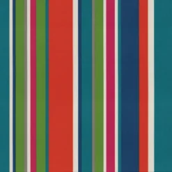 2pk St. Lucia Stripe Reversible Chair Pads Blue - Pillow Perfect