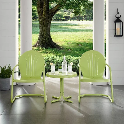 Griffith 3pc Outdoor Conversation Set - Key Lime - Crosley 2 Griffith 3pc Outdoor Conversation Set - Key Lime - Crosley - Image 2