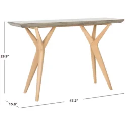 Ragna Concrete Console - Dark Grey - Safavieh -Garden Furniture Store GUEST 7532dd05 f59d 44e4 b5bc be7cba799386