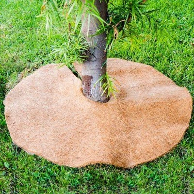 Envelor 12pk 36" Coco Coir Plant Cover Mulch Mat 1 Envelor 12pk 36" Coco Coir Plant Cover Mulch Mat