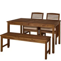Ravenscroft 4pc Acacia Wood Patio Dining Set - Saracina Home -Garden Furniture Store GUEST 75afd81f e6e4 45c3 aebe 4c43e3ff6625