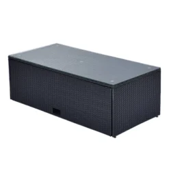 6pc Wicker Patio Conversation Set With Sofa, Arm Chairs, Ottomans & Coffee Table - Black/Beige - GODEER 21 6pc Wicker Patio Conversation Set With Sofa, Arm Chairs, Ottomans & Coffee Table - Black/Beige - GODEER -Garden Furniture Store GUEST 75e8eceb 1af3 4bb0 9394 654dbc0d23d1