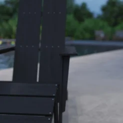 Merrick Lane Set Of 2 Adirondack Slatted Back Patio Chairs With Accompanying Foot Ottomans -Garden Furniture Store GUEST 76e986f7 ff8f 4a1f 9eb9 eb7a7aaa3025