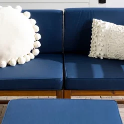 3pc Modular Acacia Wood Patio Chat Set With Cushions - Saracina Home -Garden Furniture Store GUEST 774d8c79 0a90 40ac b4a8 7f5728c3bc02