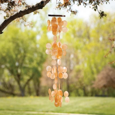 Woodstock Wind Chimes For Outside, Outdoor Decor, Garden And Patio Decor, Capiz Waterfall Wind Chime, 40'' Summer Marigold Wind Chimes (CWSM) 1 Woodstock Wind Chimes For Outside, Outdoor Decor, Garden And Patio Decor, Capiz Waterfall Wind Chime, 40'' Summer Marigold Wind Chimes (CWSM)