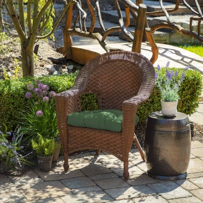 2pk Leala Texture Wicker Outdoor Chair Cushions Moss - Arden Selections 1 2pk Leala Texture Wicker Outdoor Chair Cushions Moss - Arden Selections