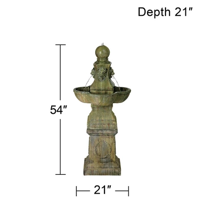 John Timberland Tuscan Garden Pedestal Rustic Bubbler Outdoor Floor Water Fountain 54" For Yard Garden Patio Home Deck Porch House Exterior Balcony 4 John Timberland Tuscan Garden Pedestal Rustic Bubbler Outdoor Floor Water Fountain 54" For Yard Garden Patio Home Deck Porch House Exterior Balcony - Image 4