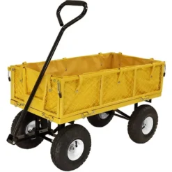 Sunnydaze Decor Sunnydaze Outdoor Lawn And Garden Heavy-Duty Steel Utility Cart With Removable Sides And Weather-Resistant Polyester Liner -Garden Furniture Store GUEST 784948d3 7390 40fb bffd 80b4a9a207eb