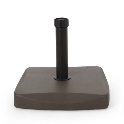55-pound Square Patio Umbrella Base- Brown - Christopher Knight Home 3 55-pound Square Patio Umbrella Base- Brown - Christopher Knight Home - Image 3