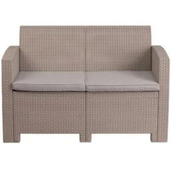 Merrick Lane Outdoor Furniture Resin Loveseat Faux Rattan Wicker Pattern 2-Seat Loveseat With All-Weather Cushions 13 Merrick Lane Outdoor Furniture Resin Loveseat Faux Rattan Wicker Pattern 2-Seat Loveseat With All-Weather Cushions -Garden Furniture Store GUEST 79186cfc 0ce0 4644 84c3 2f30eea70e35