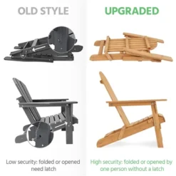 Yaheetech 2-piece Folding Adirondack Chair Solid Wood Outside Chair, Brown 12 Yaheetech 2-piece Folding Adirondack Chair Solid Wood Outside Chair, Brown -Garden Furniture Store GUEST 792021a1 2aaa 4913 8587 a7b8fbef1efb