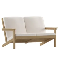 Emma And Oliver All-Weather Polyresin Adirondack Loveseat With Deep Seat And Comfortable Back & Seat Cushions -Garden Furniture Store GUEST 7923c94a 7357 4a80 97c6 683787585afd 1