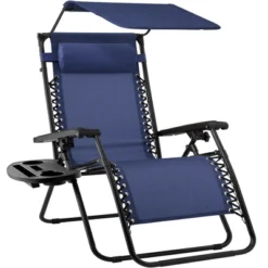 Best Choice Products Folding Zero Gravity Recliner Patio Lounge Chair W/ Canopy Shade, Headrest, Tray -Garden Furniture Store GUEST 798b7fd2 967f 4d7e 848e d9bf3f038b5c