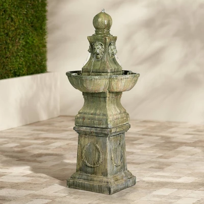 John Timberland Tuscan Garden Pedestal Rustic Bubbler Outdoor Floor Water Fountain 54" For Yard Garden Patio Home Deck Porch House Exterior Balcony 1 John Timberland Tuscan Garden Pedestal Rustic Bubbler Outdoor Floor Water Fountain 54" For Yard Garden Patio Home Deck Porch House Exterior Balcony