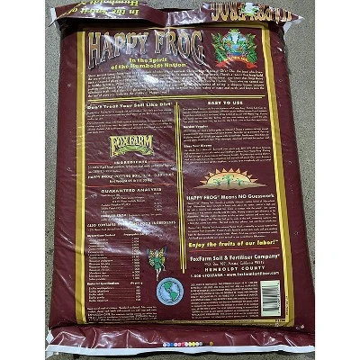 FoxFarm FX14054 Happy Frog Nutrient Rich And PH Adjusted Rapid Growth Garden Potting Soil Mix Is Ready To Use, 12 Quart (2 Pack) 2 FoxFarm FX14054 Happy Frog Nutrient Rich And PH Adjusted Rapid Growth Garden Potting Soil Mix Is Ready To Use, 12 Quart (2 Pack) - Image 2