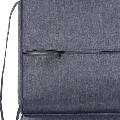 5pc Outdoor Rattan Bar Set With Stools & Cushions- Gray - WELLFOR 7 5pc Outdoor Rattan Bar Set With Stools & Cushions- Gray - WELLFOR - Image 7