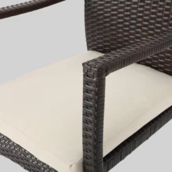 Stamford 5pc Acacia Wood & Wicker Patio Dining Set - Brown - Christopher Knight Home -Garden Furniture Store GUEST 7b5d0ab2 707c 411f 95f6 eaf09b2766bf