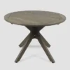 Stamford Round Acacia Wood Dining Table With X-Shaped Base Gray - Christopher Knight Home