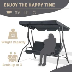 Aoodor 3 Seater Patio Porch Swing With Canopy -Garden Furniture Store GUEST 7c5cd9b3 7773 4764 9749 8405f895ba27