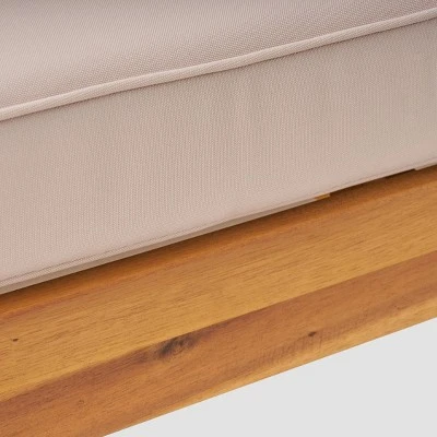 Linwood 3pc Wood And Wicker Sectional Sofa Set - Christopher Knight Home 4 Linwood 3pc Wood And Wicker Sectional Sofa Set - Christopher Knight Home - Image 4