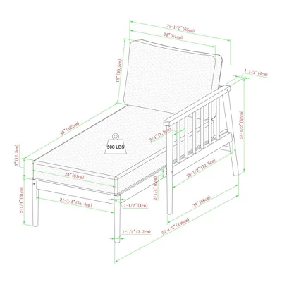 Saracina Home 4pc Modern Boho Eucalyptus Spindle Outdoor Sectional Set 6 Saracina Home 4pc Modern Boho Eucalyptus Spindle Outdoor Sectional Set - Image 6