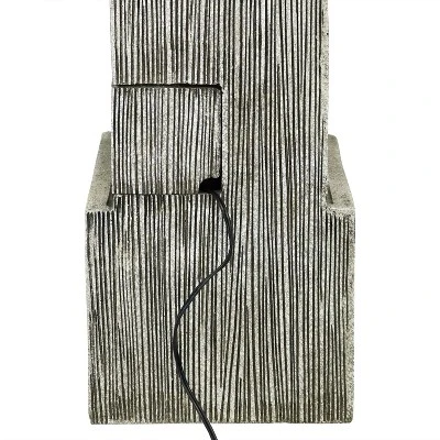 Sunnydaze Decor Sunnydaze 35"H Electric Polyresin Modern Artistry Column Outdoor Water Fountain With LED Lights 7 Sunnydaze Decor Sunnydaze 35"H Electric Polyresin Modern Artistry Column Outdoor Water Fountain With LED Lights - Image 7