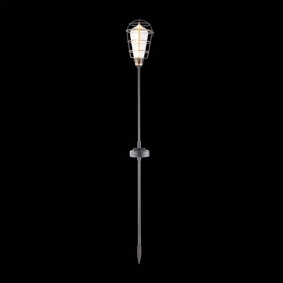 Set Of 2 Outdoor Solar Powered Edison Bulb Garden LED Stakes Black - Alpine Corporation 2 Set Of 2 Outdoor Solar Powered Edison Bulb Garden LED Stakes Black - Alpine Corporation - Image 2