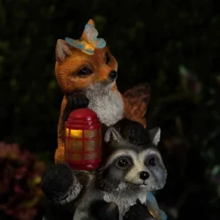 15" Polyresin Solar Nature Pals Statue With Butterflies And LED Lights - Alpine Corporation -Garden Furniture Store GUEST 7dc3bdd6 cda1 463a b880 5811cb7ff28a