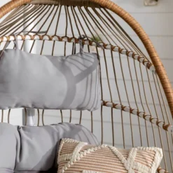 Toluca Hanging Outdoor Boho Egg Chair With Cushion - Saracina Home -Garden Furniture Store GUEST 7eed0518 bad6 4cd1 a650 d634081f74f9