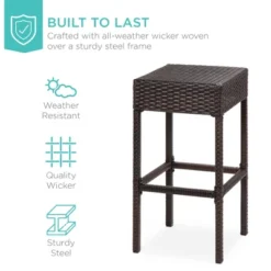 Best Choice Products 5-Piece Patio Wicker Bar Set W/ Built-In Bottle Opener, Hidden Storage Shelf, 4 Stools 9 Best Choice Products 5-Piece Patio Wicker Bar Set W/ Built-In Bottle Opener, Hidden Storage Shelf, 4 Stools -Garden Furniture Store GUEST 7f099641 4b3a 4b1c 828b 9e2560ef9265