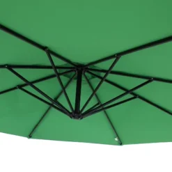 Sunnydaze Decor Sunnydaze Outdoor Steel Cantilever Offset Patio Umbrella With Air Vent, Crank, And Base - 9.25' -Garden Furniture Store GUEST 7f54f9c8 1fd9 4372 a699 a7ac2165f402