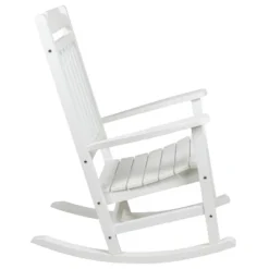 Merrick Lane Poly Resin Indoor/Outdoor Rocking Chair With Side Table -Garden Furniture Store GUEST 7fc51c08 d18b 42b1 a07f 7e885ad67811