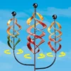 Collections Etc 6-Foot Triple Spiral Spinner Garden Stake