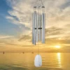 Woodstock Wind Chimes Signature Collection, Woodstock Windsinger Chime, Amazing Grace 49'' Silver Wind Chime WWAG